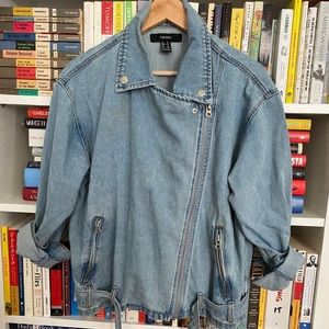 Forever 21 Denim Moto Jacket
